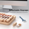 Wireless Keyboard and Mouse Combo, Milk Tea Round Keycap Colorful Keyboards, USB Receiver Plug and Play, for Windows