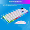10Pcs RGB Gaming Keyboard Gamer Keyboard And Mouse Kit Ergonomic Wired Mechanical Keyboard + Mouse Combo 104 Key