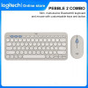 Logitech PEBBLE 2 COMBO Bluetooth Wireless Keyboard Pebble Wireless Bluetooth Mouse For Multi-Device Windows Pad Android IOS