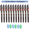 85 PCS Erasable Gel Pen Set 0.5mm Blue Black Friction pen for writing School Office supplies Kawaii Cute Korean Stationery