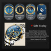 OLEVS Men's Watches Multifunction Original Quartz Watch for Man Waterproof Stainless Steel Luminous Chronograph Moon Phase Date