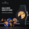 BOBO BIRD Mens Watches Wooden Watch Blue Ink Resin Men Women Quartz Couple Wristwatch Reloj Hombre Timepiece Unique Gift