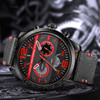 Men's Watches Leather Strap Quartz Wristwatches Waterproof Chronograph Top Brand Luxury Fashion Watch Relogio Masculino MF0068G