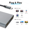 2 Port USB C Hub to Dual HDMI Splitter 4K 60HZ Dual Screen Expansion Type C Docking Station For Macbook Laptop Mobile Phone PC