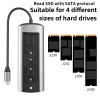 6 in 1 M.2 SSD HUB USB C Dock Station with Disk Storage Function USB 3.0 Type C to HDMI-Compatible Laptop For Macbook Laptop Pc
