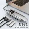 6 in 1 M.2 SSD HUB USB C Dock Station with Disk Storage Function USB 3.0 Type C to HDMI-Compatible Laptop For Macbook Laptop Pc