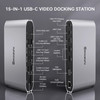 Minisopuru Laptop Docking Station with USB C Quad Display 15 in 1 Docking Station for MacBook Pro Air Windows 10Gbps USB HUB
