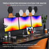 Minisopuru Laptop Docking Station with USB C Quad Display 15 in 1 Docking Station for MacBook Pro Air Windows 10Gbps USB HUB