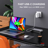 Minisopuru Laptop Docking Station with USB C Quad Display 15 in 1 Docking Station for MacBook Pro Air Windows 10Gbps USB HUB