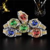 New Fashion Men's Watches Top Brand Luxury Hip Hop Iced Out Watch Men Diamond Calendar Quartz Wristwatch Clock Relogio Masculino