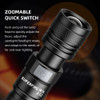 SUPERFIRE A12 LED Flashlight Ultra Powerful Zoom EDC Torch USB-C Rechargeable Portable Emergency for Camping Fishing Lanternt