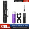 SUPERFIRE MI80 Super bright Led flashlight use 18650 battery long-range outdoor fishing torch aluminum alloy camping lantern