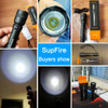 SUPERFIRE GTS6 7W Mini EDC LED Flashlight 5 Modes USB-C Rechargeable Built in 18650 Battery Ultra Bright Torch Camping Lantern
