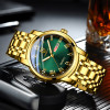 QINGXIYA Classic Gold Red Quartz Watch Men Luxury Brand Waterproof Men Watch With Date Stainless Steel Wristwatch Reloj Hombre