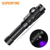 SUPERFIRE J05 Multifunctional LED Flashlights Aluminum Alloy Torch Light Rechargeable for Camping Emergency Fishing UV Lamp