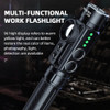 SUPERFIRE J05 Multifunctional LED Flashlights Aluminum Alloy Torch Light Rechargeable for Camping Emergency Fishing UV Lamp