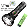 XIWANGFIRE BT90 5000lm LED Torch 50W Powerful Strong Light Long Range Flashlight USB C Rechargeable 18650/26650 Charging Torch