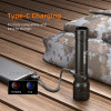 SUPERFIRE GTS6 Mini High Power EDC LED Flashlight USB-C Rechargeable Built in 18650 Battery Ultra Bright Torch Camping Lantern