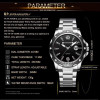Original Fashionable Luxury Stainless Steel Business Sports Waterproof Silver Men Quartz Watch Calendar Luminous Band