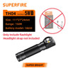 SUPERFIRE TH04 Super Bright Head Flashlight 18650 Headlamp USB-C Rechargeable Work Light with Magnet Tail Torch Camping Lantern