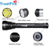 TrustFire TR-J18 LED Flashlight Super Bright 8000 Lumen Use 18650 battery Water Resistant Hunting Tactical Torch 5 Light Mode