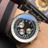 mens avenger quartz chronograph watch black white blue dial