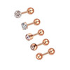 5PCS Star Tragus Stud Earring Set Heart Small Stud Set Lobe Piercing Cartilage Stud Helix Jewelry Cz Barbell Piercing Earrings