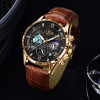 LIGE Luxury Quartz Man Watch Starry Sky Leather Watch for Mens Waterproof Luminous Wristwatch Chronograph Auto Date Reloj Hombre