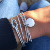 4PCS/Set Boho Geometric Tassel Chain Bracelet For Women MultiLayer Bangles Charm Party Wedding Beach Jewelry Set Accessories