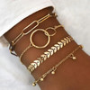 4PCS/Set Boho Geometric Tassel Chain Bracelet For Women MultiLayer Bangles Charm Party Wedding Beach Jewelry Set Accessories