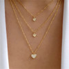 Bls-miracle Fashion Gold Color Heart-Shaped Necklace For Women Trendy Multi-Layer Pendant Necklaces Set Jewelry Gifts