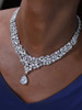 ASNORA Conjuntos de joyería nupcial de lujo, Zirconia cúbica brillante, collar de boda, pendientes, accesorios para novias X0826