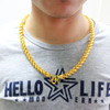 Plated 100% Real Gold 24k 999 gold Necklace Men's 999 24 K Jewelry Thai Chain Bold Beaded Pure 18K Gold Jewelry