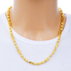 Plated 100% Real Gold 24k 999 gold Necklace Men's 999 24 K Jewelry Thai Chain Bold Beaded Pure 18K Gold Jewelry