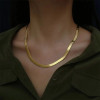 New in Gold 24 k 18/20/22/24 Inch 4MM Blade Men Women's Chain Necklace Luxury Designer Jewelry Free Shipping PABEYN Jewellery
