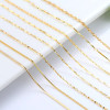 HOYON Real Gold Jewelry 14k Coating Chain Necklace For Women Clavicle Chain Collar Birthday Gift Water Snake Bone Neck Collares