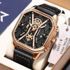 NEKTOM 2022 Luxury Square Quartz  Man Watch Waterproof Leather Strap Sport Watch Fashion Waterproof Quartz Wristwatch