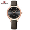 NAVIFORCE Top Brand Watches for Ladies Casual Fashion Original Genuine Leather Strap Women’s Wristwatches Waterproof Reloj Mujer