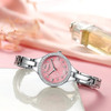 Rose&Bee Women‘s Rhinestones Wristwatches Silver Pink Japan Quartz Ladies Waterproof Diamonds Stainless Steel Watches for Women