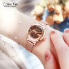 Colev Kie Women‘s Watch Rhinestone WristWatch Fashion luxury Ladies Leather Watch Clock for Women Relogio Feminino Montre Femme