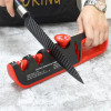 Kitchen Facilitative Sharpener Tool Angle Adjustable Five In One Knife Sharpener Black Red Professional