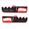 Kitchen Facilitative Sharpener Tool Angle Adjustable Five In One Knife Sharpener Black Red Professional