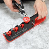 Kitchen Facilitative Sharpener Tool Angle Adjustable Five In One Knife Sharpener Black Red Professional