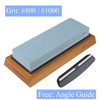 400 1000 3000 Grit Double-sided Sharpening Stone Base Angle Guide Set Kitchen Knife Sharpener Grinding Whetstone Apex Egde Blade