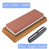 400 1000 3000 Grit Double-sided Sharpening Stone Base Angle Guide Set Kitchen Knife Sharpener Grinding Whetstone Apex Egde Blade