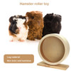 Natural Wood Silent Running Toy Hamster Roller Wheel Exercise Cage Small Pet Sports Wheel Pet Toy for Hamsters Mice Guinea