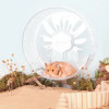Fully Transparent Hamster Running Wheel Super Quiet Hamster Exercise Wheel Hamster Toy Hamster Cage Landscaping Supplies
