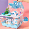 3 Layers Transparent Hamster Cage Acrylic Small Animal Hedgehogs Rabbit Guinea Pig Villa Package Supplies Toy Set