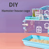 3 Layers Transparent Hamster Cage Acrylic Small Animal Hedgehogs Rabbit Guinea Pig Villa Package Supplies Toy Set
