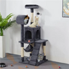 SmileMart 51" Cat Tree with Hammock and Scratching Post Tower, Dark Gray cat house cat toys cat tower